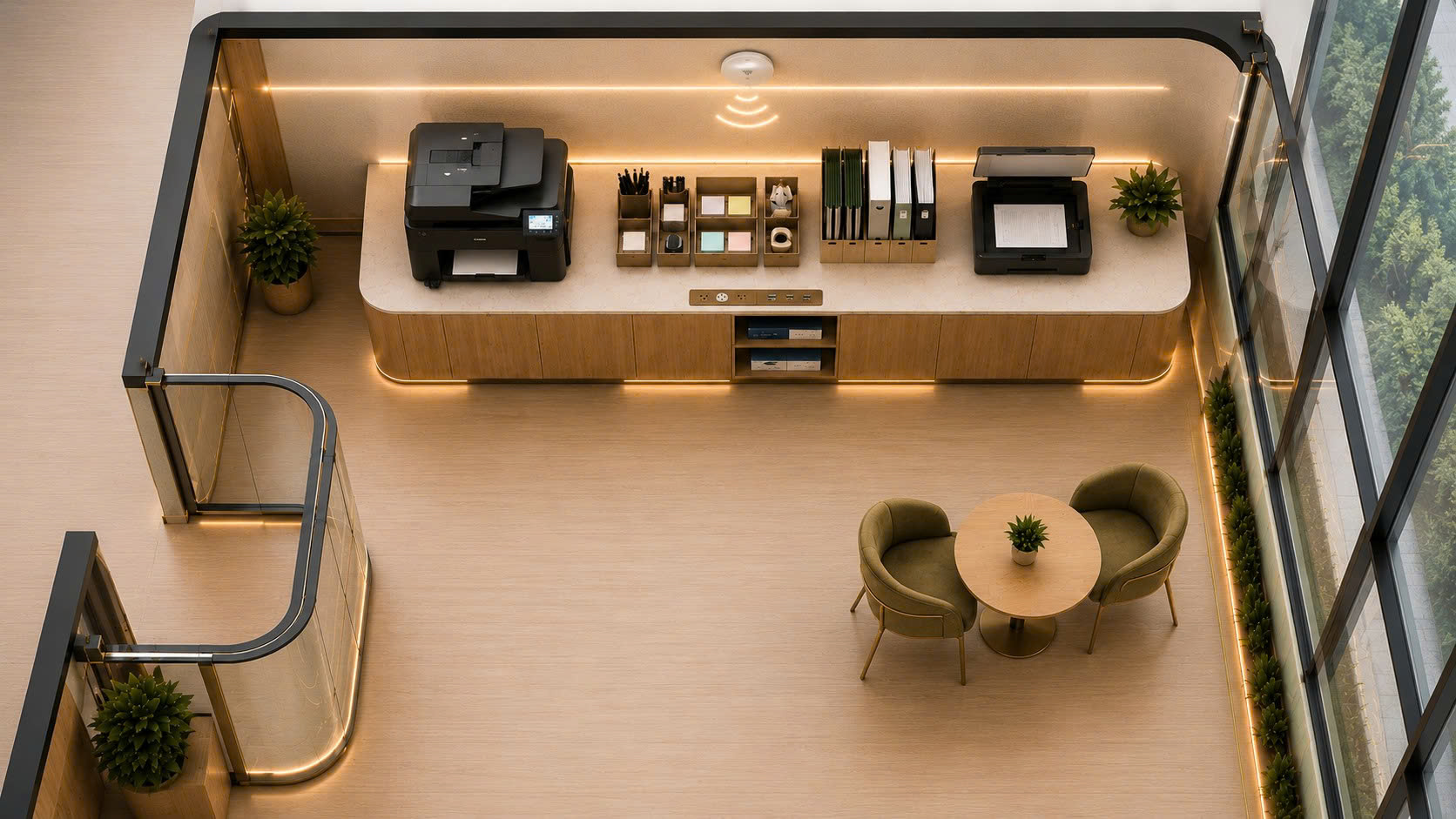 Thiết bị văn phòng tại CleverSpace — internet, máy in, máy scan